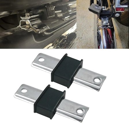 Pakoputken vaimentimen kiinnitys eristepusla satulapalkin tukihaarukka Harley Touring Road King Electra Glide Street Glide Cvo:lle