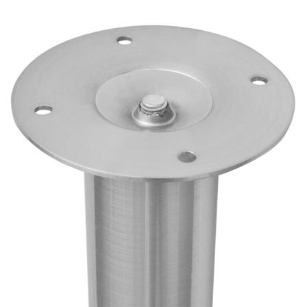 Vidaxl 2 Teleskopiska Bordsben I Borstad Nickel 710 Mm-1100 Mm Silver