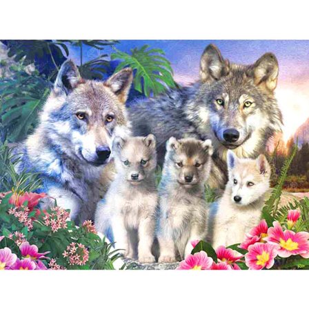 #Varghundens Jul (30 * 40 1 st) Broderi Diamantmålning#