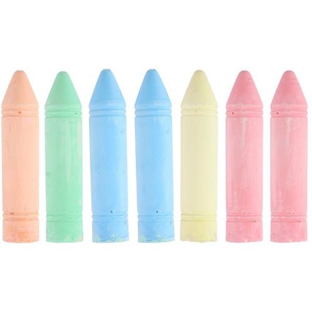 Ekstra store gatefargestifter i syv fargerike nyanser