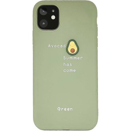 liangnv Grøn Avocado Kreativt Dejligt Tegneserie Sød 3D Frugt Cover til iPhone 12 Pro Max/iPhone 12 Pro/iPhone 12/ iPhone 12 Mini, Stødsikkert, 