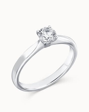 Diamantring Angelina 950 Platina Naturlig Diamant 0.30 Carat - Forlovelsesringer & Gifteringer hos Vanbruun