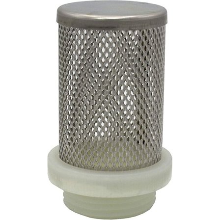 Sugesil, for 3/4" tilbakeslagsventiler, rustfritt stål kurv Dn20