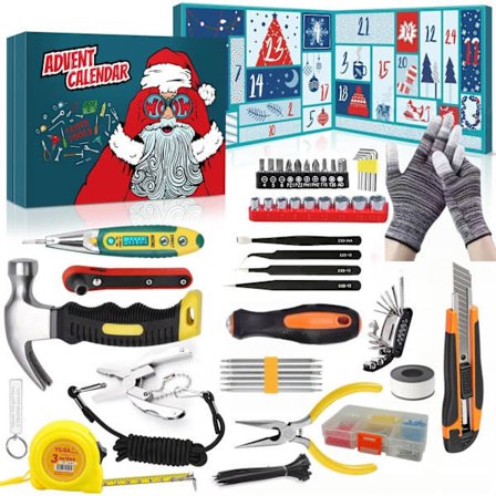 Ny Overlevelsespakke Adventskalender Voksen Menn Jule Nedtellingskalender med Camping, Fiske, Jakt, Kan Være en Gave til Far eller Venner verktøy