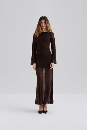 Malina - Haisley maxi dress - XL - Chocolate