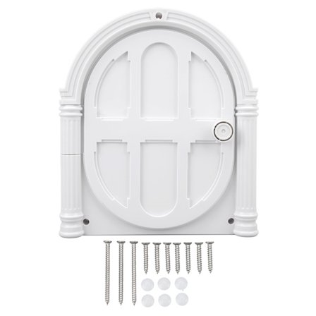 2-vejs låsbar, vejrbestandig, lydløs kæledyrsdør til vindue, væg, indvendig, udvendig, hvid, type 2