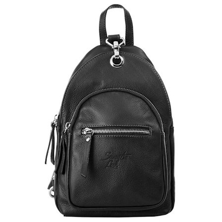 ##/City rygsæk, rygsæk med brystlomme i okselæder##/