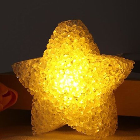 HURRISE Portable Star Light Akryl Star Shaped Portable Light, Powered PA Stage Light Yellow