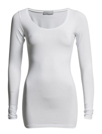 Sik Solid 265 T-shirts & Tops Long-sleeved Hvit Samsøe Samsøe*Betinget Tilbud