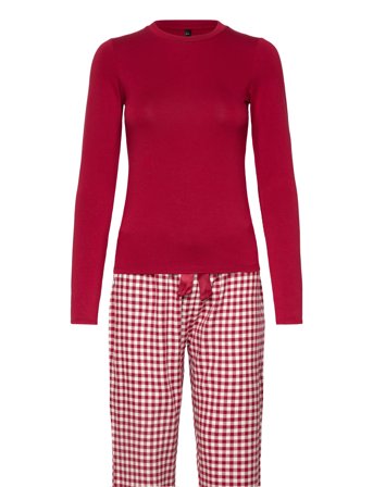 Hunkemöller | Pj Set Ls Top Twill Check | XS