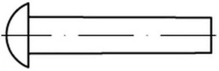 REYHER 006600000100040 Nit STÅL OBH 10 x 40 mm, 100-pack, Infästning