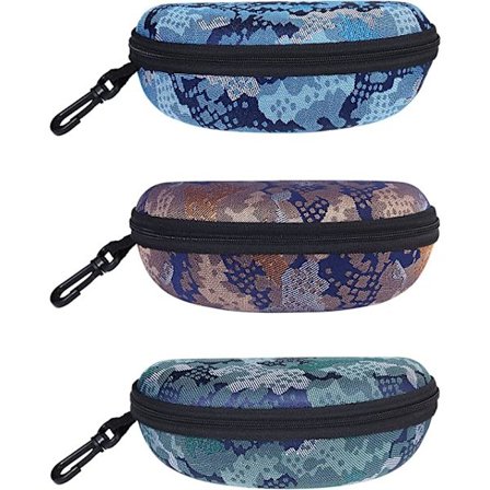 3-pak utendørs hard solbriller etui, bærbar brilleetui, glidelås