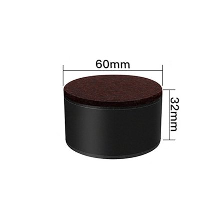 60x30 Runda Möbelhöjare - Säng- och Soffbensskydd i Kolstål, Förbättrad Stabilitet och Komfort B