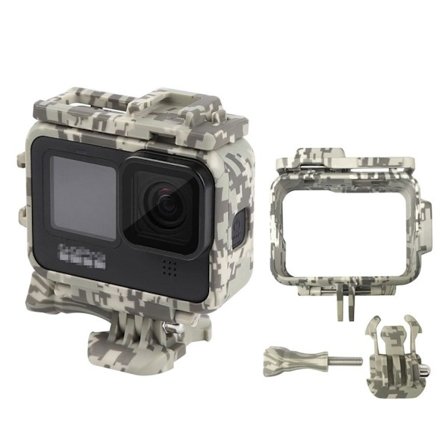 GoPro Hero 9 holdbar ramme med camouflage-tema