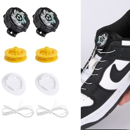 Selvlåsende snørebånd - ingen grund til at binde Black