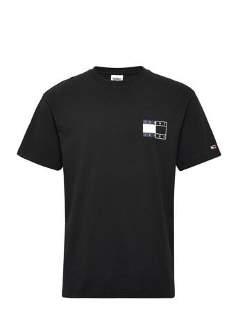 Tjm Twisted Flag Tee T-shirts Short-sleeved Svart Tommy Jeans