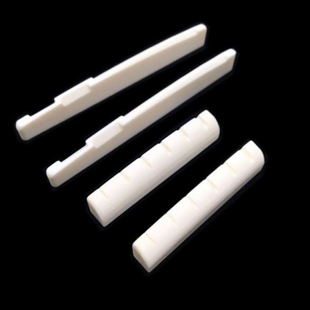 2Sett(4STK) Gitar Bone Nut Gitarer Saddle String Pute
