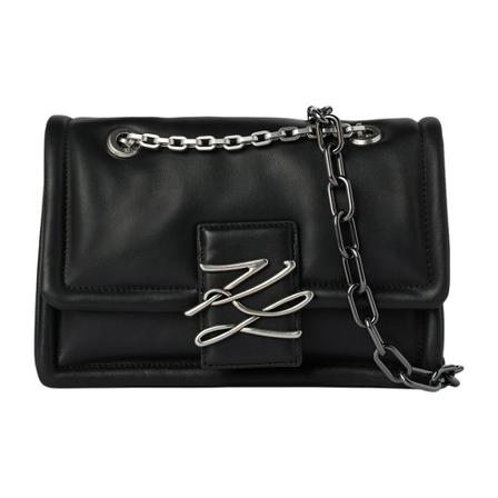 Karl Lagerfeld, Autograph Shoulder Bag Zwart, Dames, Maat:ONE Size
