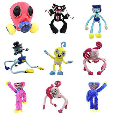 Poppy Playtime 3 Poppy-serien mamma och pappa gosedocka gasmask huva plyschleksak - Pink Poppy-40cm