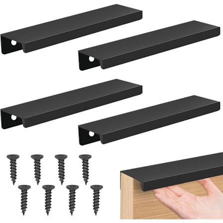 4 kpl 120 mm Mustat Piilotetut Huonekalujen Vetimet Näkymätön Kaapin Vetimet Alumiini Näkymätön Keittiön Huonekalujen Vetimet