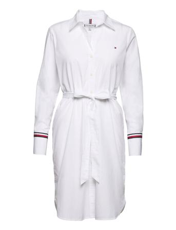 Pop Monica Knee Shirt Dress Ls Dresses Shirt Dresses Valkoinen Tommy Hilfiger