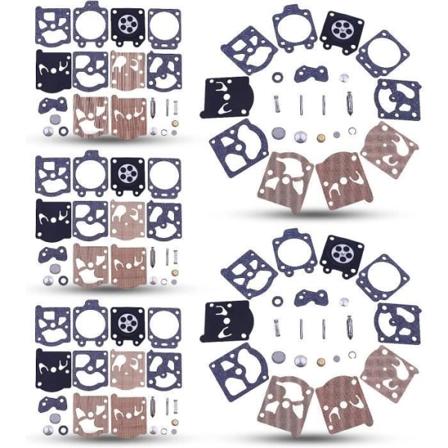 5 pakke forgassermembranreparasjonsreparasjonssett kompatibel med stihl FS36 FS40 FS44 FS72 FS74 FS75 FS76 FS80 FS81 FS85