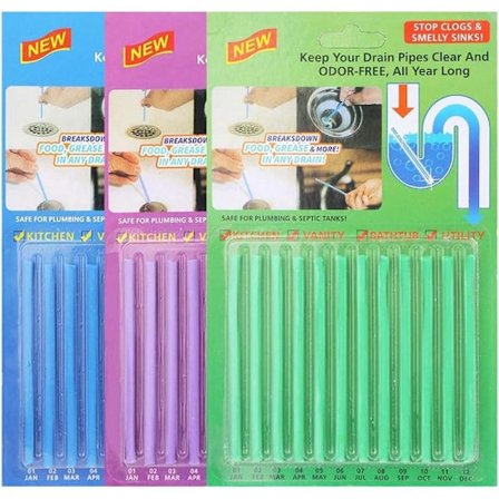 36 st Avloppsrengöringsstickor Sani Sticks Rengöringssticka Enzymatisk Rengöring Avloppsrör Rengöring Avloppsrengöring Avlopp,A