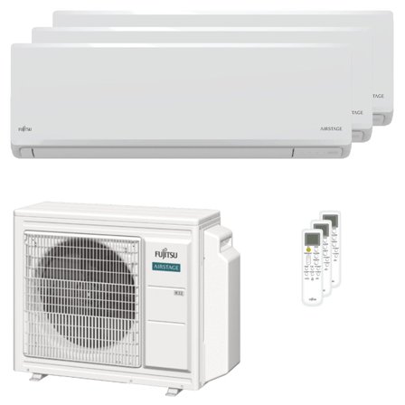 Condizionatore Fujitsu Serie KN WiFi trial split 7000+7000+7000 BTU inverter A+++ wifi unità esterna 5.4 kW