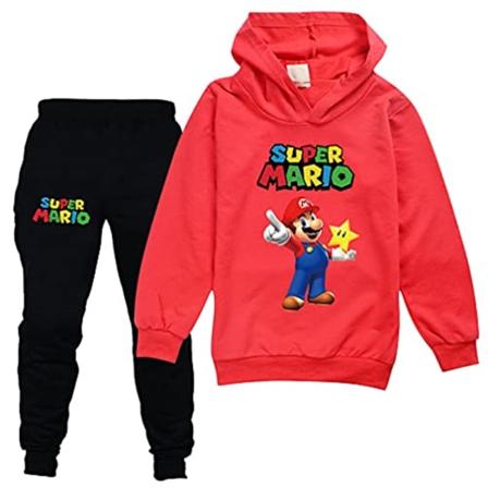 Super Mario Kids Boys Warm Sweatshirt Topper Buksesett - Perfet red 160cm