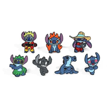 7 st Cartoon Stitch Brosch Pins Badge Pin För Ryggsäckar Kläder Jackor Mössor Dekoration Söta Gåvor 7Pcs