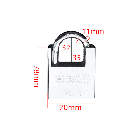 Schackel Slutare Kraftigt 50/70/90mm Stål Container Hänglås 4 Nycklar Säkert Lås