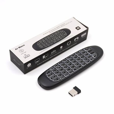 C120 Air Mouse Mini Keyboard Wireless Remote 2.4G Fly Mouse Taustavalo ladattava Androidille Smart TV Boxille