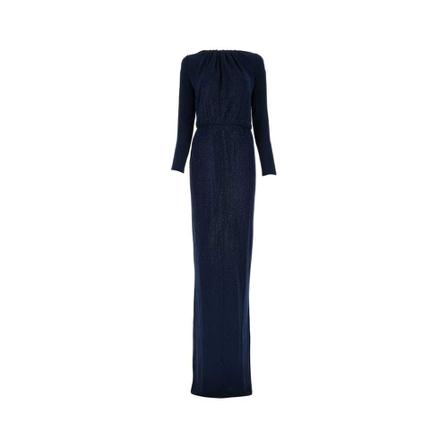 Dsquared2 Deep-V Maxi Dress , Blauw , Dames , Maat: S Maxi jurken