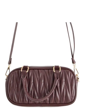 Lindex Bag Pleated Fran - Burgundy - ONE SIZE
