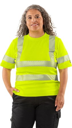Fristads Dam Varsel T-shirt 7458 THV klass 2, dam, Varsel Gul