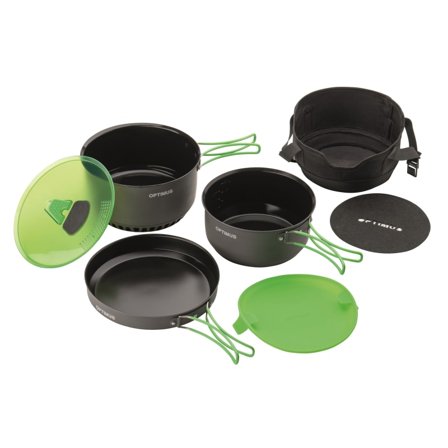 Optimus Terra Camp 4 Pot Set cooking equipment Grey OneSize