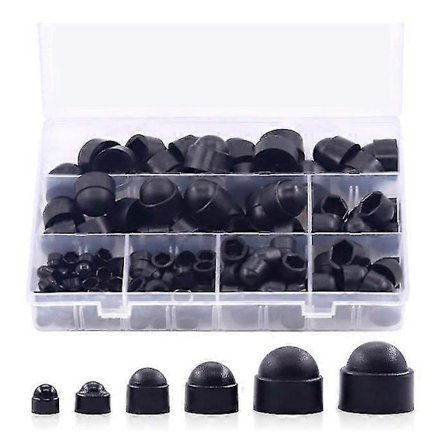 160 stk. Nylon Dome Hex Mutterdeksel Plastbeskyttelse Mutterhette M4/M5m6/M8/M10/M12 Kit (Fww)
