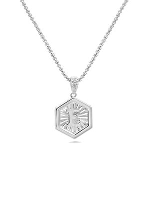 Letter Necklace Silver solid silver B