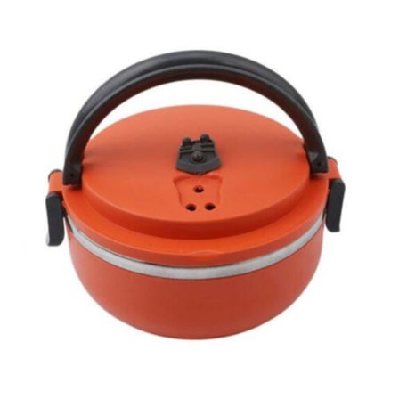Termospullo Ruostumaton Teräs Lounaslaatikko Termos Tyhjiöeristetty Matkasäilytys, Oranssi