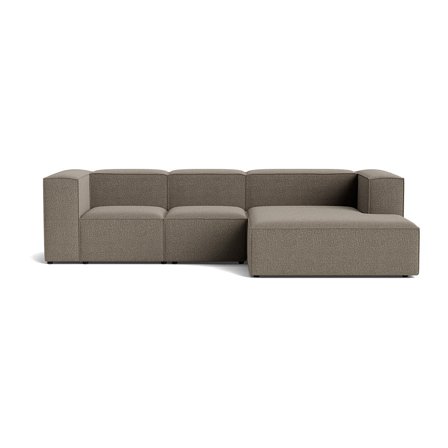 Lissabon Chaiselong Sofa, Højrevendt, Nordic Grå, Slidstærkt Kvalitetsstof, Ramme af Krydsfiner, 300x170x72cm - Perfekt Modulsofa med Lang Holdbarhed