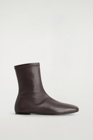COS Women's Leather Sock Boots in Brown
