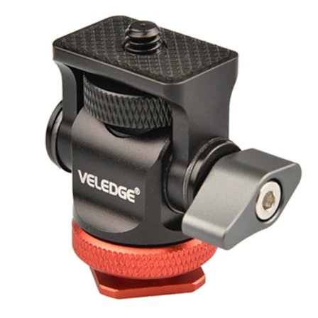 Mini Kulhuvud Kamera Monitor Fäste Mini Blixtskofäste Adapter för Kamera