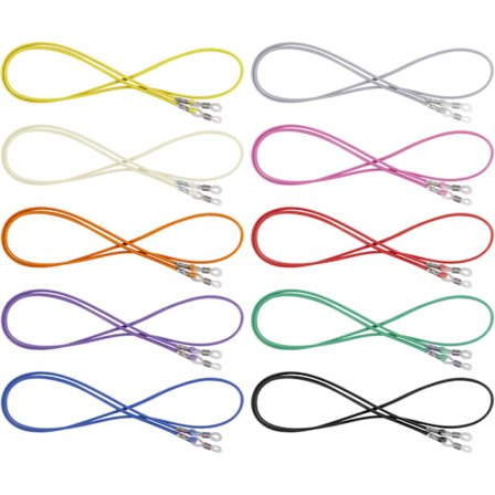 10 stk. Brillebånd, Farverige Solbrillesnor, Remreb Læsebriller Holder til Kvinder Mænd Børn Sport