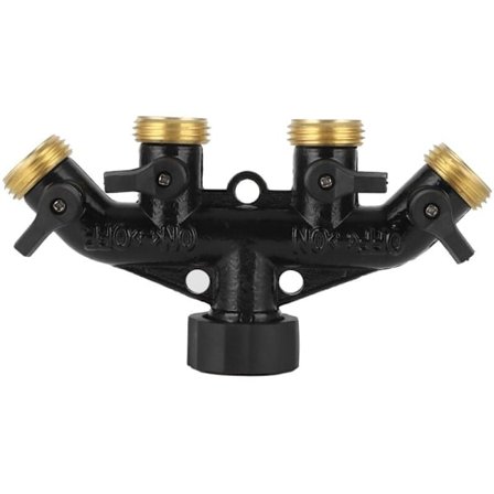 4-vejs vandhane splitter tap-adapter til landbrugsformål