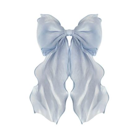 2ST Satin Bowknot Hårnålar Band Rosett Hårklämmor BLÅ Blue