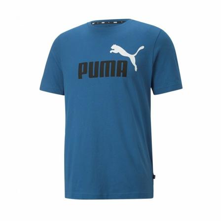 Puma, Puma t-shirt Ess+ 2 Col Logo Tee 586759-19 Niebieski, Mężczyzna, Rozmiar: S