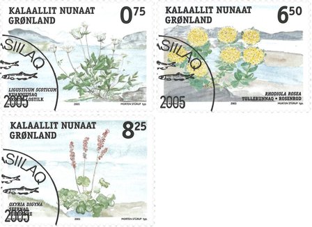Grønland - Spiselige planter II - Stemplet sæt 3v
