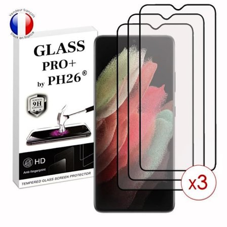 Skyddande film - INTEGRAL - Samsung Galaxy S21 Ultra - Härdat glas - Pack om 3 - Ultra hållbar