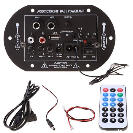 Hjemme HIFI Stereo Effektforstærker Board 12V 24V 220V Trådløs Bluetooth-kompatibel FM Radio USB TF Kort Afspiller Board