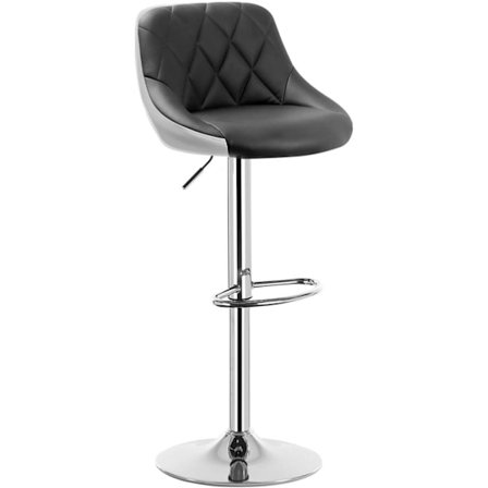 Rootz barstol - Justerbar bordstol - Drejelig barstol - Komfortabel, stilfuld, holdbar - Forkromet stål - 38cm x 35cm, Højde 84cm-106cm Justerbar